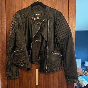 Faux Leather Jacket NWT size M